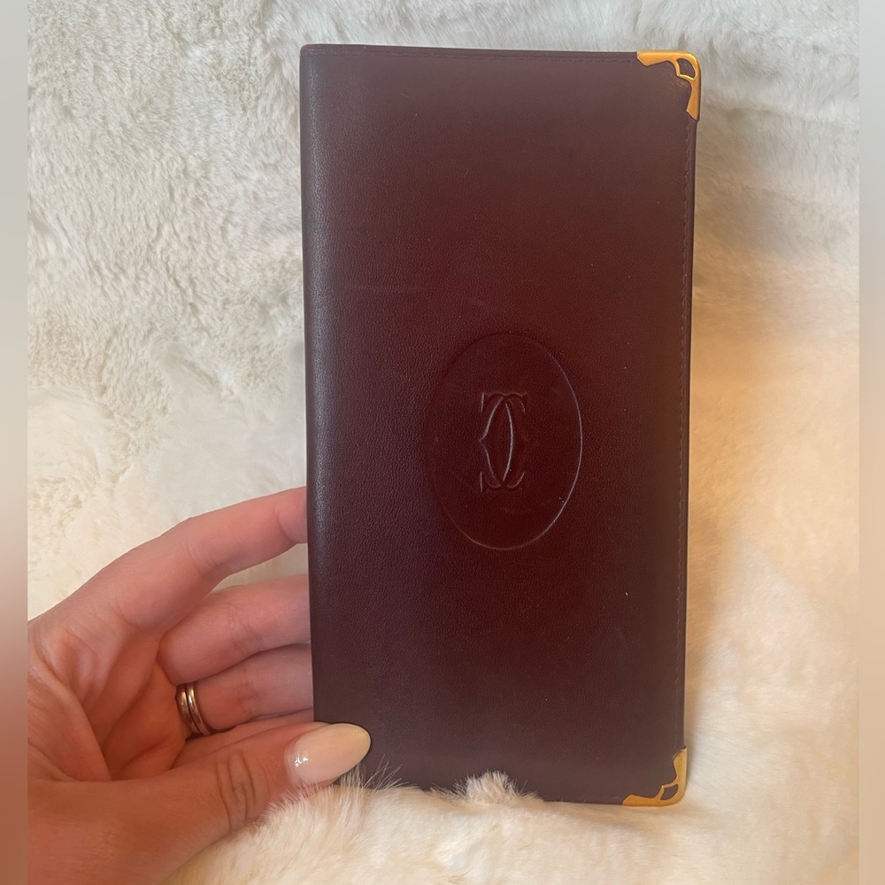 Cartier Leather Bifold Long Wallet